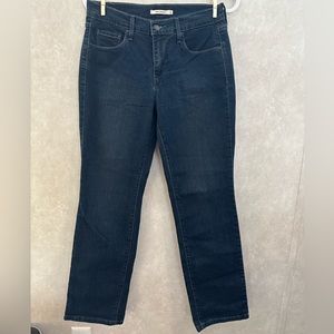 Levi’s 505 Straight Dark Indigo Blue Wash Denim Women Jeans - Size 6